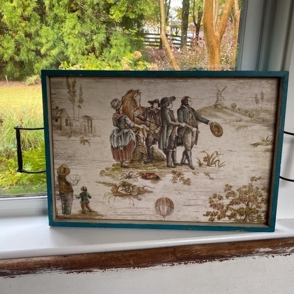 Whimsical Handle Wooden Tray - Picture 2 of 8